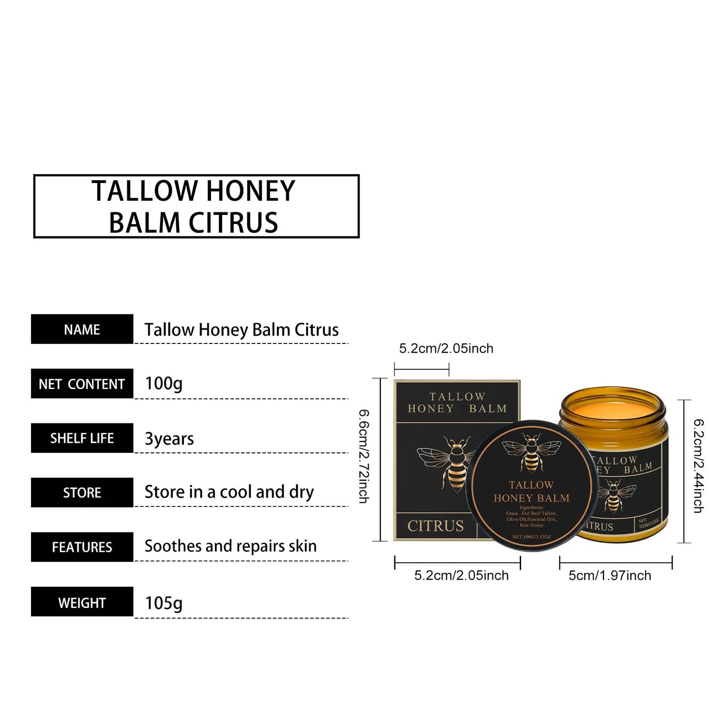 Bio-Nutrient Honey Tallow Restorative Balm